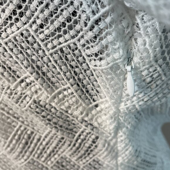 TRINA TURK 3/4 Sleeve Elegant White Dress Size 8 - Picture 10 of 11